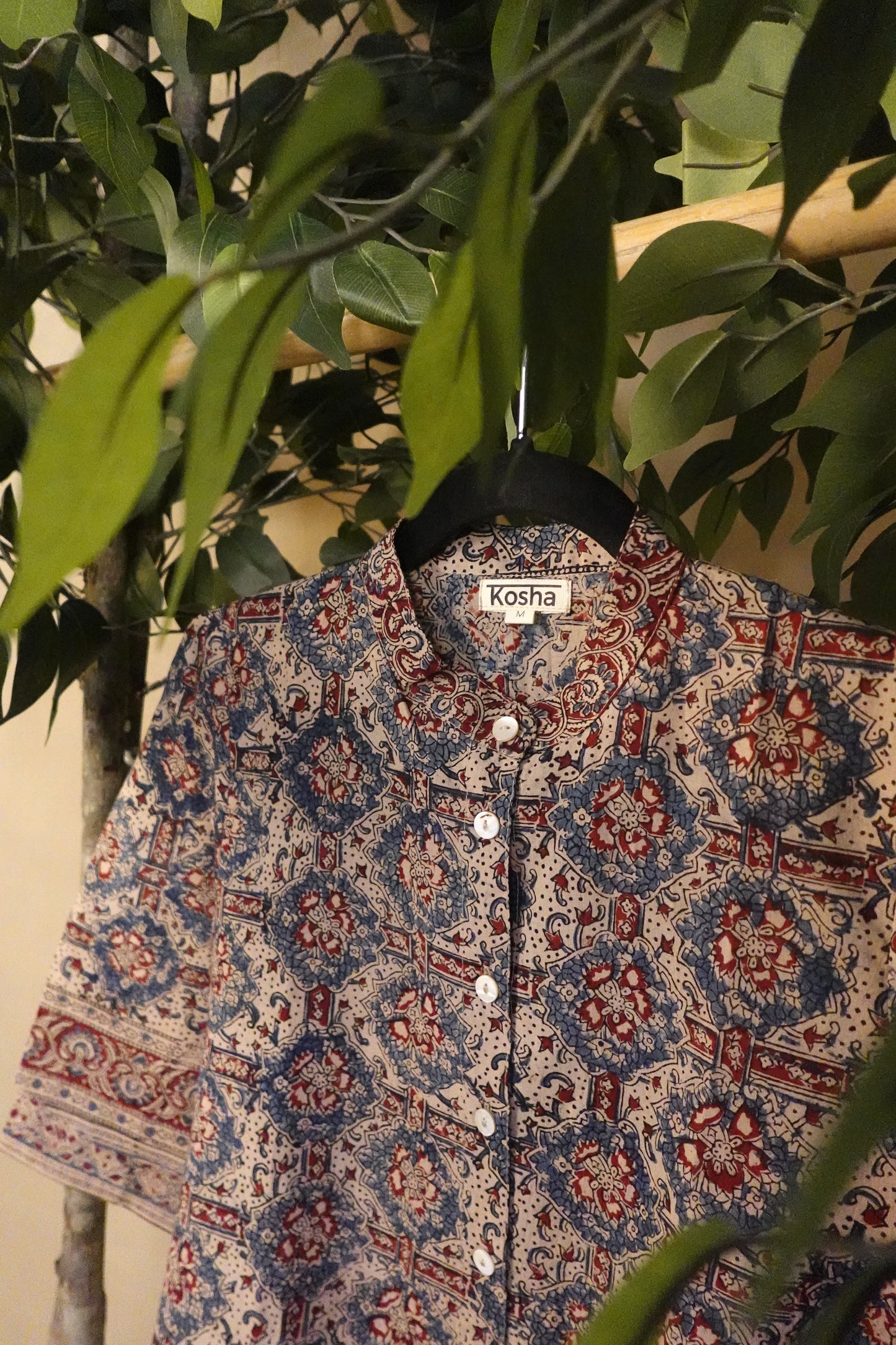 Royal Rose Mandarin Collar Shirt